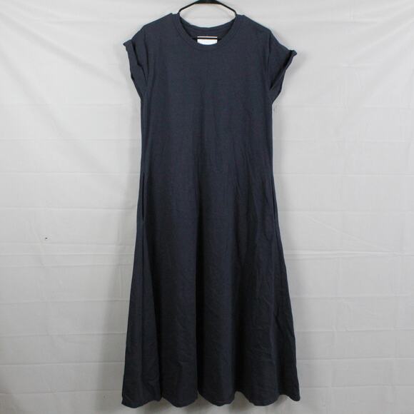 La Ligne Dress Small Andie Midnight A Line Maxi Navy Blue Crewneck Luxury Casual - Picture 5 of 13